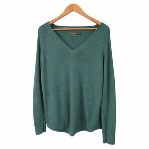 Vero Moda Teal Green V-Neck Knit Sweater Size Large